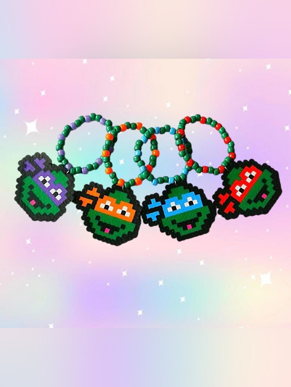 Ninja Turtles Kandi Bracelets Set